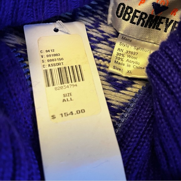 NWT Vintage Obermeyer sweater size XL - Picture 5 of 5